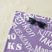 Serviette De Plage Merci - Multi Language - International World - (En situation)