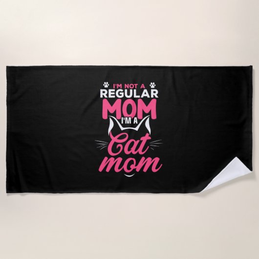 Serviette De Plage Mère Art Je Suis Chat Maman (Devant)