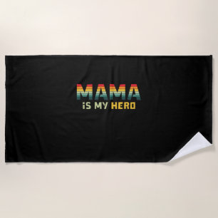 Serviette De Plage Mère Cadeau Mama est mon héros