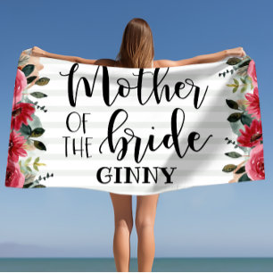 Serviette De Plage Mère de la mariée Bachelorette Personnalisée