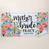 Serviette De Plage Mère de la mariée Mariage personnalisée (Devant)