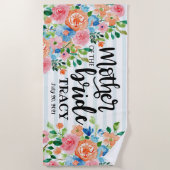 Serviette De Plage Mère de la mariée Mariage personnalisée (Devant)