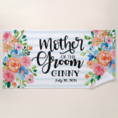 Serviette De Plage Mère du Marié Personnalisé  (Devant)