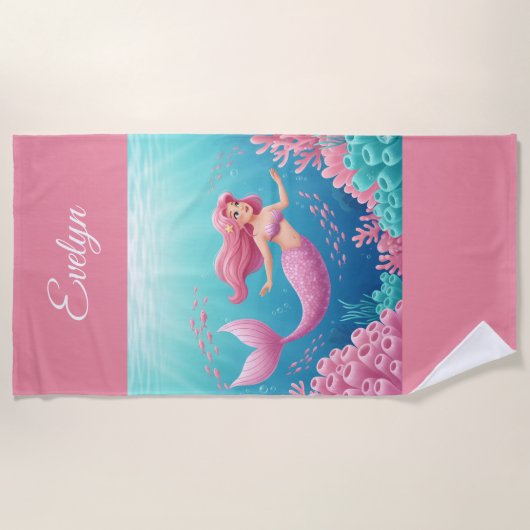 Serviette de plage Mermaid (Devant)
