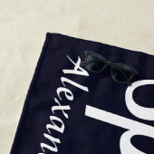 Serviette De Plage Mermaid Bachelorette personnalisé avec nom (En situation)