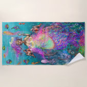 Serviette de plage Mermaid Jellyfish (Devant)
