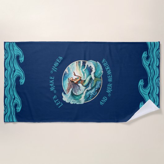 Serviette De Plage Mermaid Magic : Plongez dans des vagues de souveni (Devant)