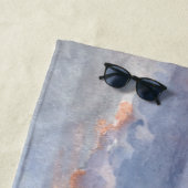 SERVIETTE DE PLAGE MERMAID & MERMAN DANS OCEAN SKY (En situation)