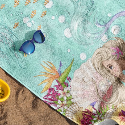 Serviette De Plage Mermaid Mignonne éco-étoile personnelle