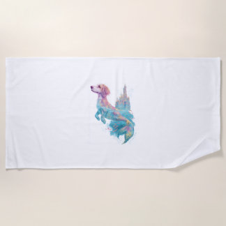 Serviette De Plage Mermaid Mutt - Chien d'Imaginaires sous-marin