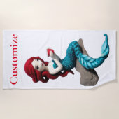 Serviette De Plage Mermaid Relaxant Avec Boisson Thunder_Cove (Devant)