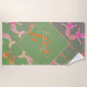 Serviette De Plage Mermaid Rose romantique (Devant)