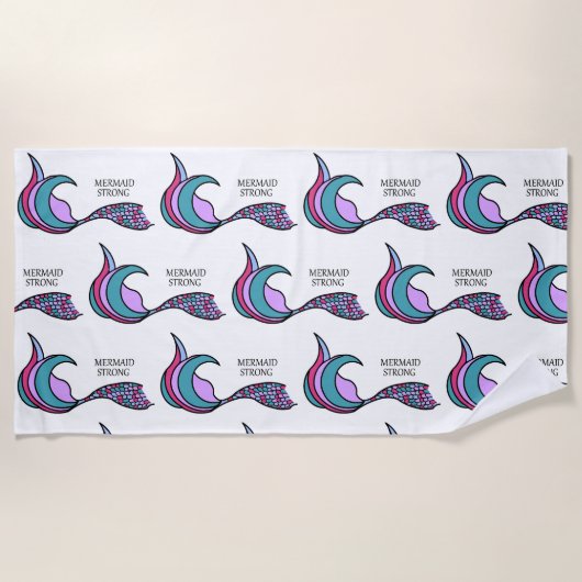 Serviette de plage Mermaid Strong Mermaid (Devant)