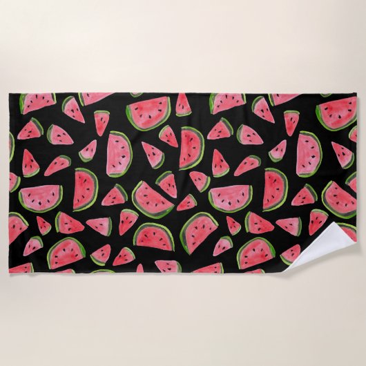 Serviette De Plage Merveilleux Fruits Fun été de pastèques (Devant)