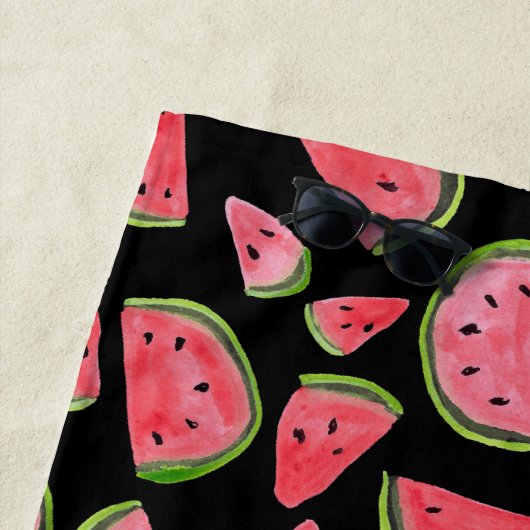Serviette De Plage Merveilleux Fruits Fun été de pastèques (En situation)