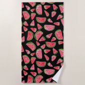 Serviette De Plage Merveilleux Fruits Fun été de pastèques (Devant)