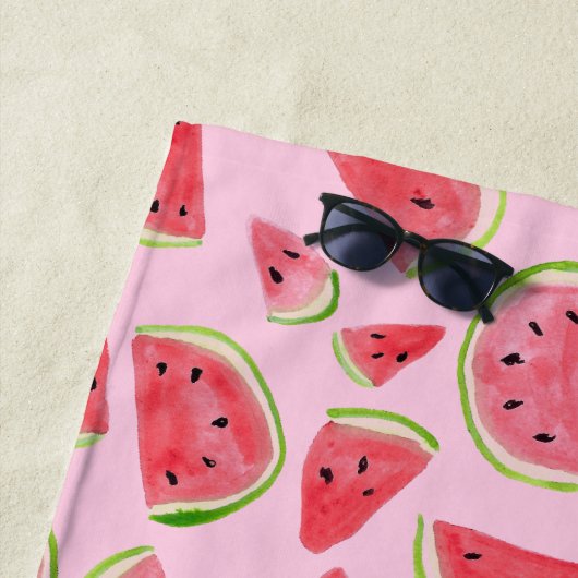 Serviette De Plage Merveilleux Fruits Fun été de pastèques (En situation)