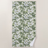 Serviette De Plage Merveilleux motif floral classique (Devant)