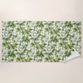 Serviette De Plage Merveilleux motif floral classique (Devant)