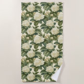 Serviette De Plage Merveilleux motif floral classique (Devant)