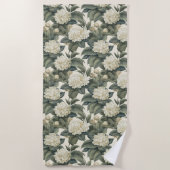 Serviette De Plage Merveilleux motif floral classique lumière (Devant)