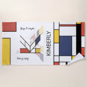 Serviette De Plage Merveilleux Neoplasticisme Art Monogramme. Lettre  (Devant)