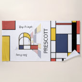 Serviette De Plage Merveilleux Neoplasticisme Art Monogramme. Lettre (Devant)