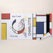 Serviette De Plage Merveilleux Neoplasticisme Art Monogramme. Lettre (Devant)