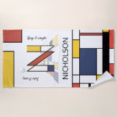 Serviette De Plage Merveilleux Neoplasticisme Art Monogramme. Lettre  (Devant)