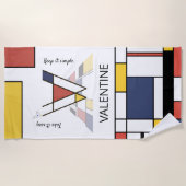 Serviette De Plage Merveilleux Neoplasticisme Art Monogramme. Lettre (Devant)