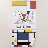 Serviette De Plage Merveilleux Neoplasticisme Art Monogramme. Lettre (Devant)