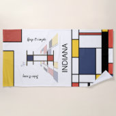 Serviette De Plage Merveilleux Neoplasticisme Art Monogramme. Lettre (Devant)