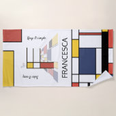 Serviette De Plage Merveilleux Neoplasticisme Art Monogramme. Lettre (Devant)