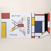 Serviette De Plage Merveilleux Neoplasticisme Art Monogramme. Lettre  (Devant)