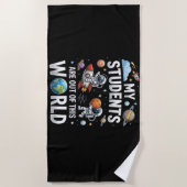 Serviette De Plage Mes étudiants sont dans cet univers spatial (Devant)