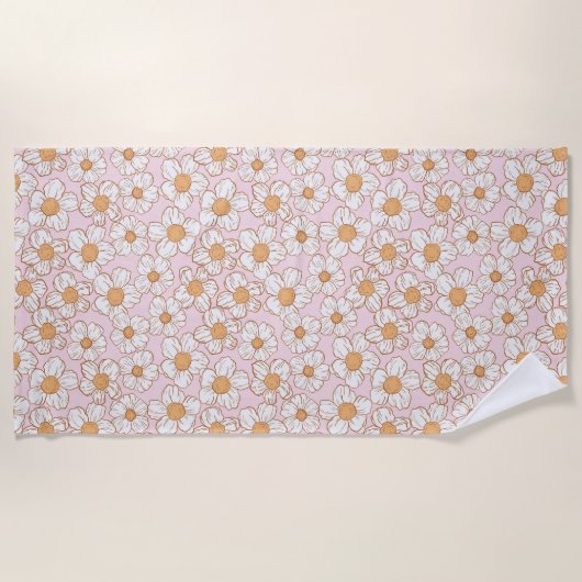 Serviette De Plage Mes fleurs douces (Devant)