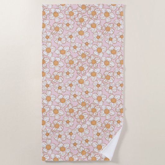 Serviette De Plage Mes fleurs douces (Devant)