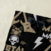 Serviette De Plage Metal Maiden Music (En situation)