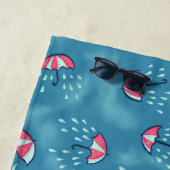 Serviette De Plage Météorologie Amusante Pluie Météo Et Parapluies (En situation)