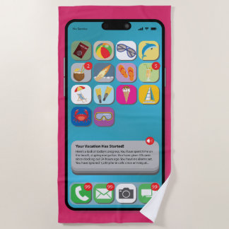 Serviette De Plage Mettre votre téléphone en mode vacances