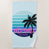 Serviette De Plage Miami Beach (Devant)