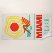 Serviette De Plage Miami Beach (Devant)