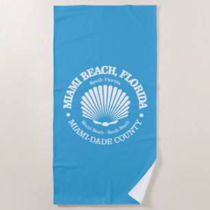 Serviette De Plage Miami Beach (coquillage)