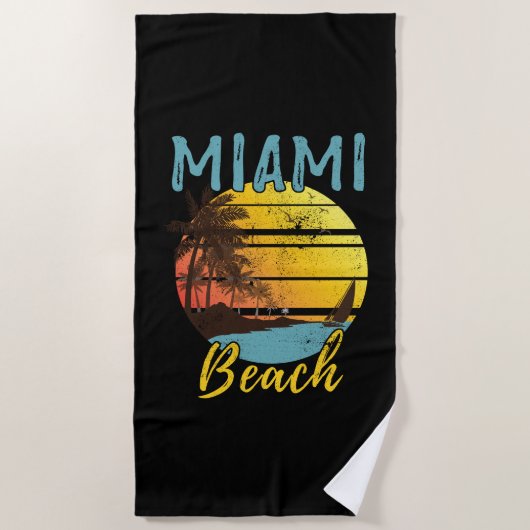 Serviette De Plage Miami Beach Floride (Devant)