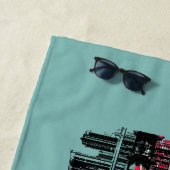 Serviette De Plage Miami, Floride couverte de graffiti Beach Towel (En situation)