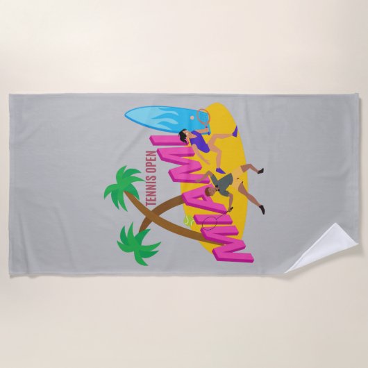 Serviette De Plage Miani Open Pour Le Tennis (Devant)
