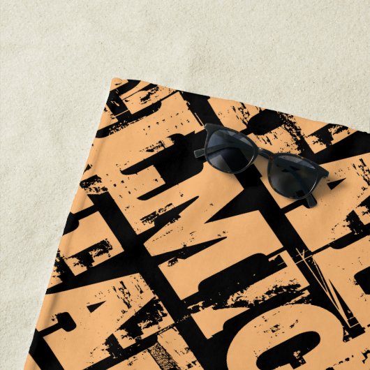 Serviette De Plage Michael ou votre nom ou votre Motif de texte (En situation)