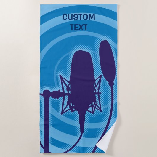 Serviette De Plage Microphone de studio (Devant)