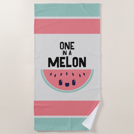 Serviette De Plage Mignon One In A Melon Pastèque (Devant)