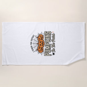 Serviette De Plage Mignon professeur de citrouille création Halloween